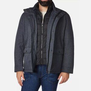 NWOT Marc New York Andrew Marc Men Mullins Melange Tech Funnel Collar Jacket